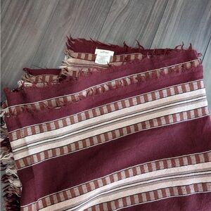 Wilfred Burgundy and Pink Striped Scarf